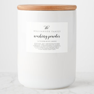 Pour Bocaux Étiquette de stockage de produits noir et blanc e