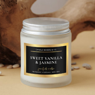 Pour Bocaux Étiquette d'emballage de produits Black & Gold