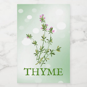 Pour Bocaux Étiquette des Herbes de thym
