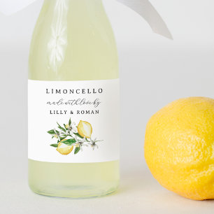 Pour Bocaux Fabriqué avec Love Limoncello Étiquette bouteille