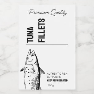 Pour Bocaux Filets de poisson de thon Étiquette de produit