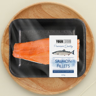 Pour Bocaux Filets saumons Étiquette de produits de poisson av