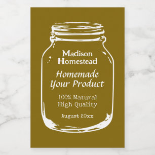 Pour Bocaux Homestead Mason Jar esquisse nourriture étiquette