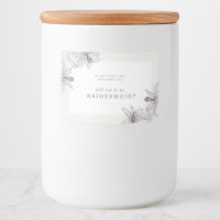 Illustration Floral Lys Bridesmaid Étiquette bougi