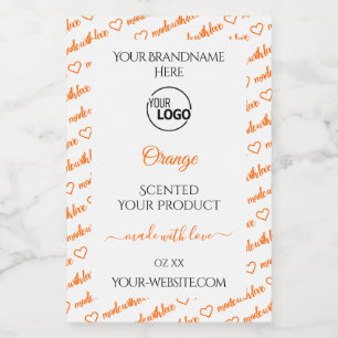 Pour Bocaux Logo Étiquette de produits Word Cloud blanc et ora