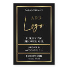 Logo Noir & Or 8 à 16 OZ Étiquette de bouteille co