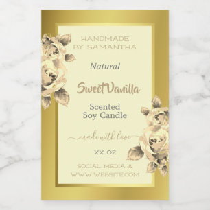 Pour Bocaux Lovely Floral Gold Cream Produit Étiquette Beauté