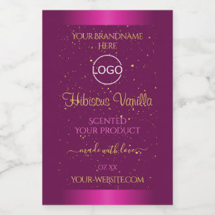 Pour Bocaux Lovely Pink Product Étiquette Gold Soft Parties sc