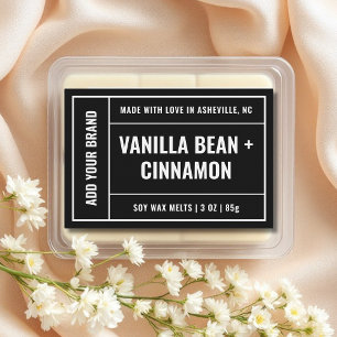 Pour Bocaux Noir Blanc Fonte minimaliste Moderne Étiquette 3x2