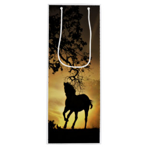 Pour Bouteille Beau sac cadeau Equine personnalisé