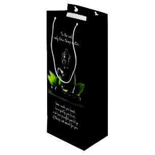 Pour Bouteille Bouddha Citation 3 sac cadeau vin