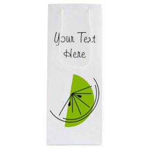 Pour Bouteille Citrus Lime Texte sac cadeau vin