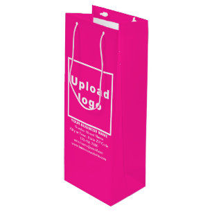 Pour Bouteille Marque d'affaires sur Sac cadeau de vin rose