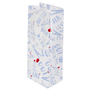 Pour Bouteille Red Beret Wine Oui Oui bonjour lavabo cadeau Sac à