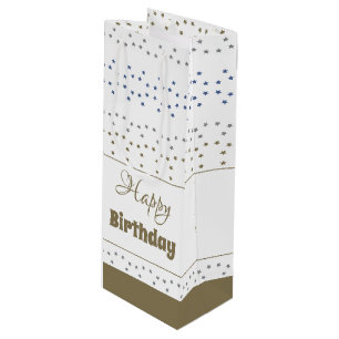 Pour Bouteille Sac cadeau Anniversaire Stylish Star Patterned Pap