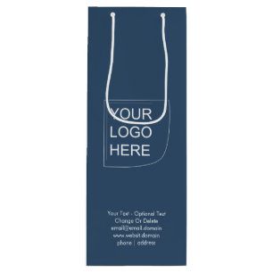 Pour Bouteille Sac Cadeau Logo Couleur Tendance - Serious Blue
