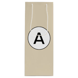 Pour Bouteille Sac cadeau VINS AVEC MONOGRAMME PERSONNALISABLE