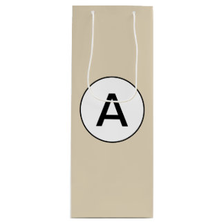 Pour Bouteille Sac cadeau VINS AVEC MONOGRAMME PERSONNALISABLE