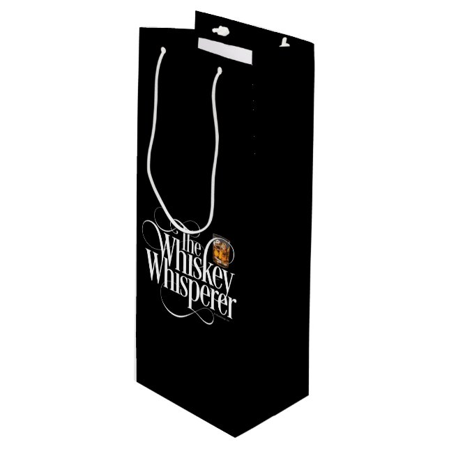 Pour Bouteille Sac cadeau Whiskey Whisperer (Devant Angle)