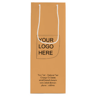 Pour Bouteille Tendance Couleur - Sac Cadeau de Vin Orange Doux L