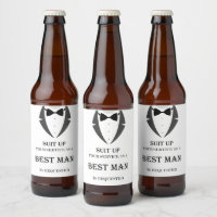 Suit Up Be My Best Man Beer Étiquette