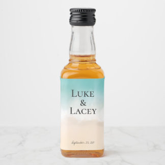 Pour Bouteilles De Liqueur mariage plage aquarelle étiquettes