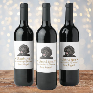 Pour Bouteilles De Vin Goldendoodle Dog I Do Too Mariage Wine Étiquette