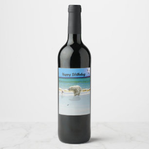 Pour Bouteilles De Vin Jack Russell Rencontre L'Ours Polaire, Étiquette D