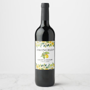 Pour Bouteilles De Vin Limoncello Mariage citron Étiquette bouteille