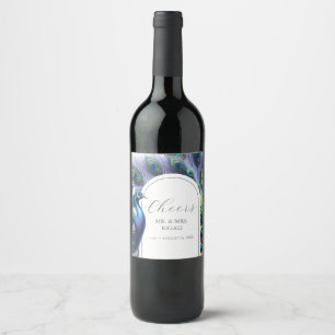 Pour Bouteilles De Vin Peacock Étiquette