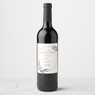 Pour Bouteilles De Vin Save the date. étiquette bouteille mariage.