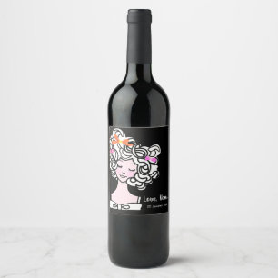 Pour Bouteilles De Vin VINS ÉTIQUETTE - beauté, fille, dame