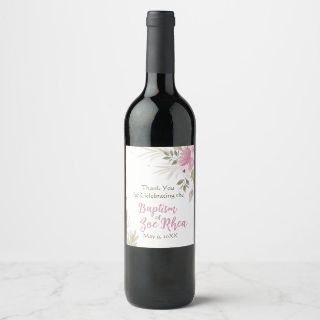 Pour Bouteilles De Vin Zoe Wine Étiquette (Devant)