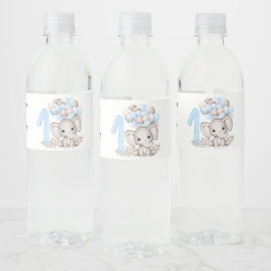 Pour Bouteilles D'eau 1ère fête d'anniversaire   Garçon   Étiquette de b