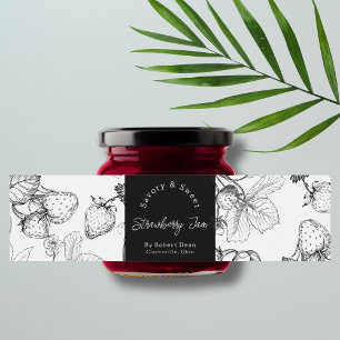 Pour Bouteilles D'eau Croquis Étiquette d'enveloppement de confiture de