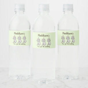 Pour Bouteilles D'eau Cute Kitty Chat Anniversaire Étiquette de bouteill