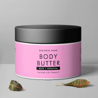 Étiquette de jarre cosmétique moderne de Beurre de