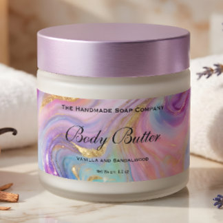 Pour Bouteilles D'eau Étiquette de pot de cosmétiques holographique or