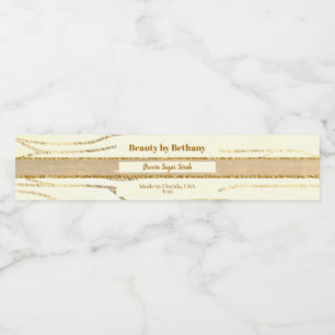 Pour Bouteilles D'eau Étiquette de produit Spa de feuille d'or moderne
