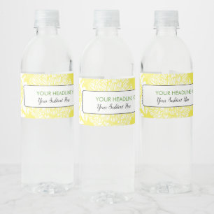 Pour Bouteilles D'eau Étiquette Jaune Eau Toile Abeille Jardin
