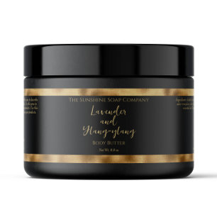 Pour Bouteilles D'eau Noir et or Foil imperméable Cosmétique Étiquette d