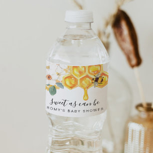 Pour Bouteilles D'eau Romy - Rustique Floral Miel Étiquette