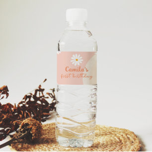 Pour Bouteilles D'eau Super Daisy Anniversaire Fête Étiquette bouteille