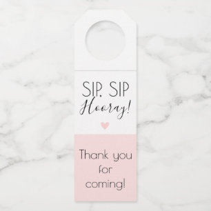 Pour Bouteilles Moderne Sip Sip Hourra Ouvrez les étiquettes Éléga
