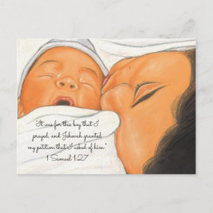 Pour ce garçon, j'ai prié~Just Born Carte Postale 