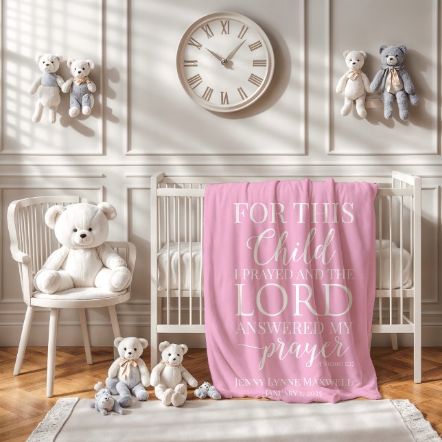 Pour cet enfant, j'ai prié une couverture bébé per (Créateur téléchargé)