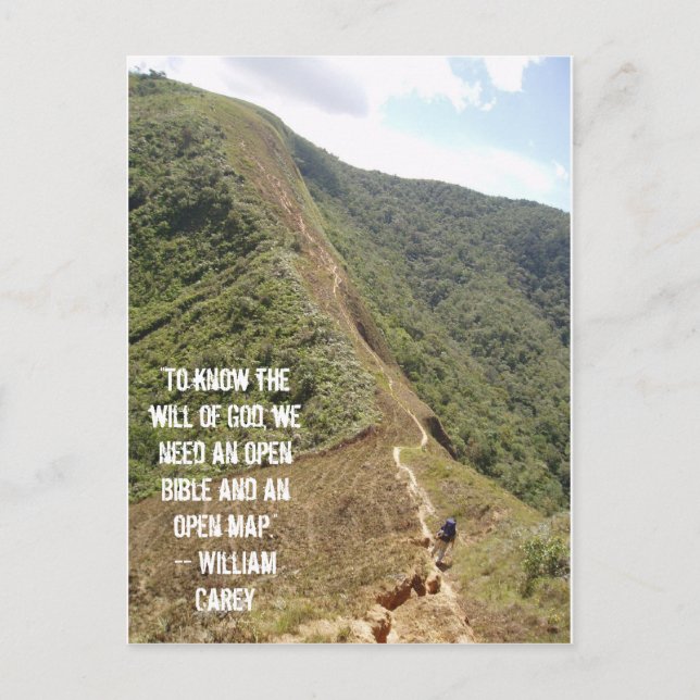 "Pour connaître la volonté de Dieu, carte postale (Devant)