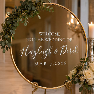 Pour Fenêtre Autocollant de miroir de mariage personnalisé | Ma