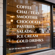 Café Thé Chai Salades Boulangerie Autocollant de m