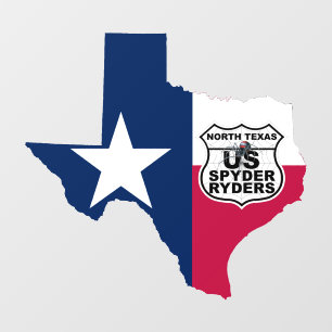 Pour Fenêtre Chapitre du Nord du Texas - Autocollant RWB TX & L